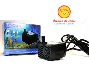 Bomba Sumergible Baojie 5W 250 l-h 60cm c luz led Fuentes Peceras